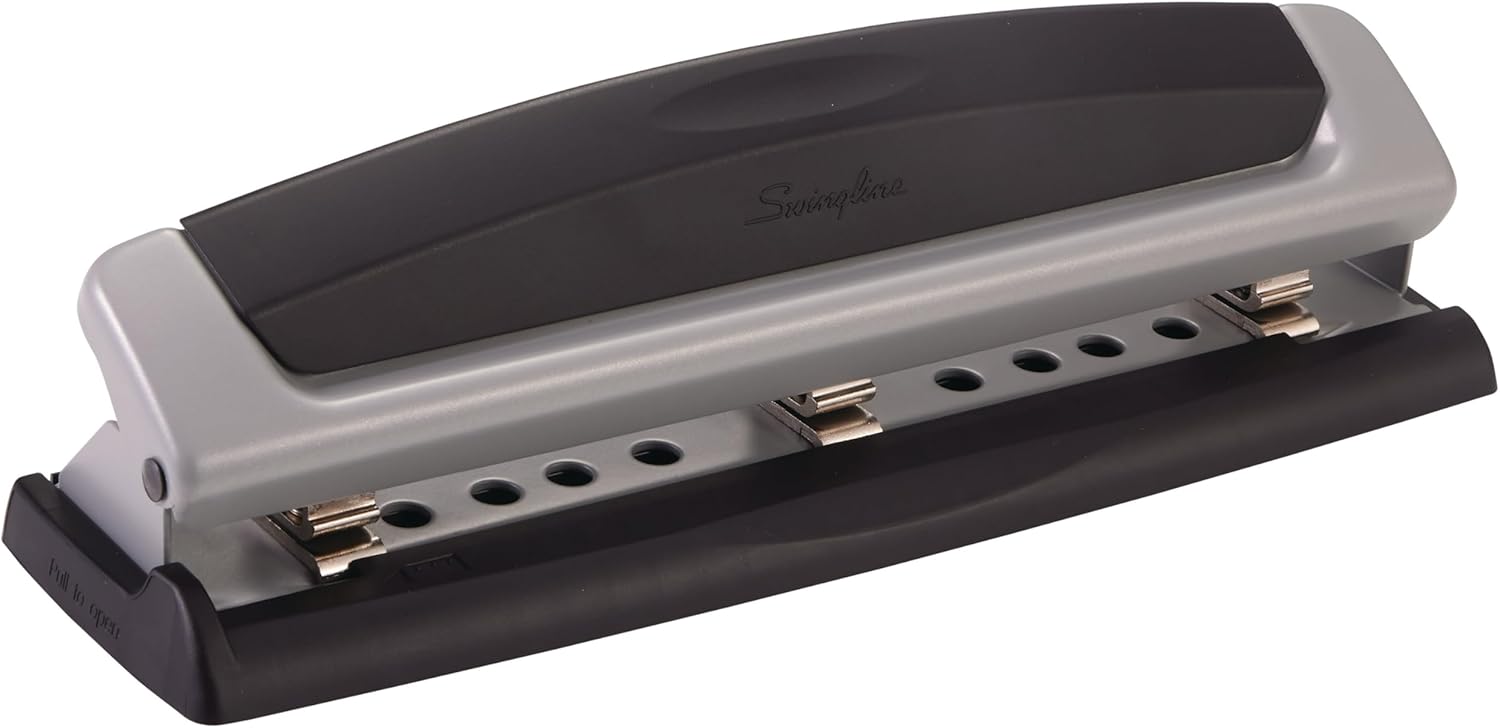 Paper Punch 3 Hole - 3 Hole Punch, 10 Sheet Capacity,