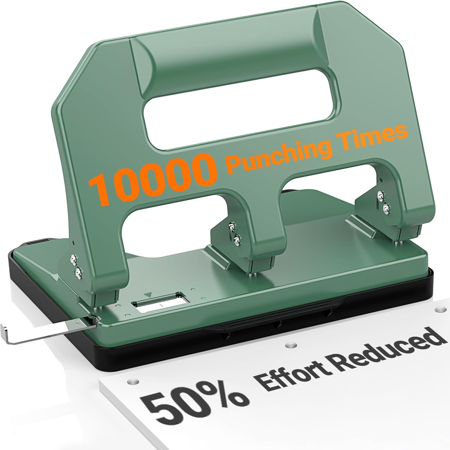 Paper Punch 3 Hole - Heavy Duty 3 Hole Punch, 40-Sheet