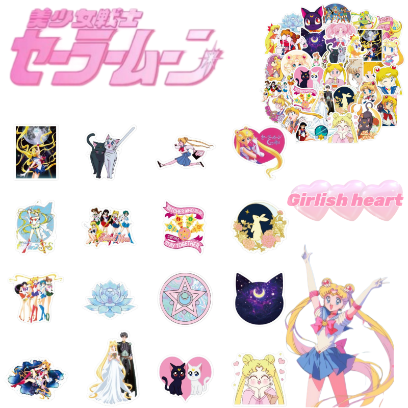 Memo Pad Sticky - Sailor Moon stickers cartoon cute fashionable