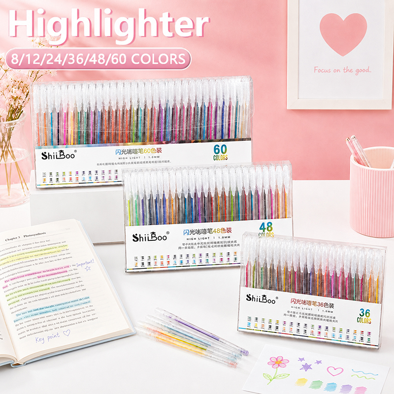 Gel Ink Pen Set - 8-60 Colors Glitter Gel Pen Set,