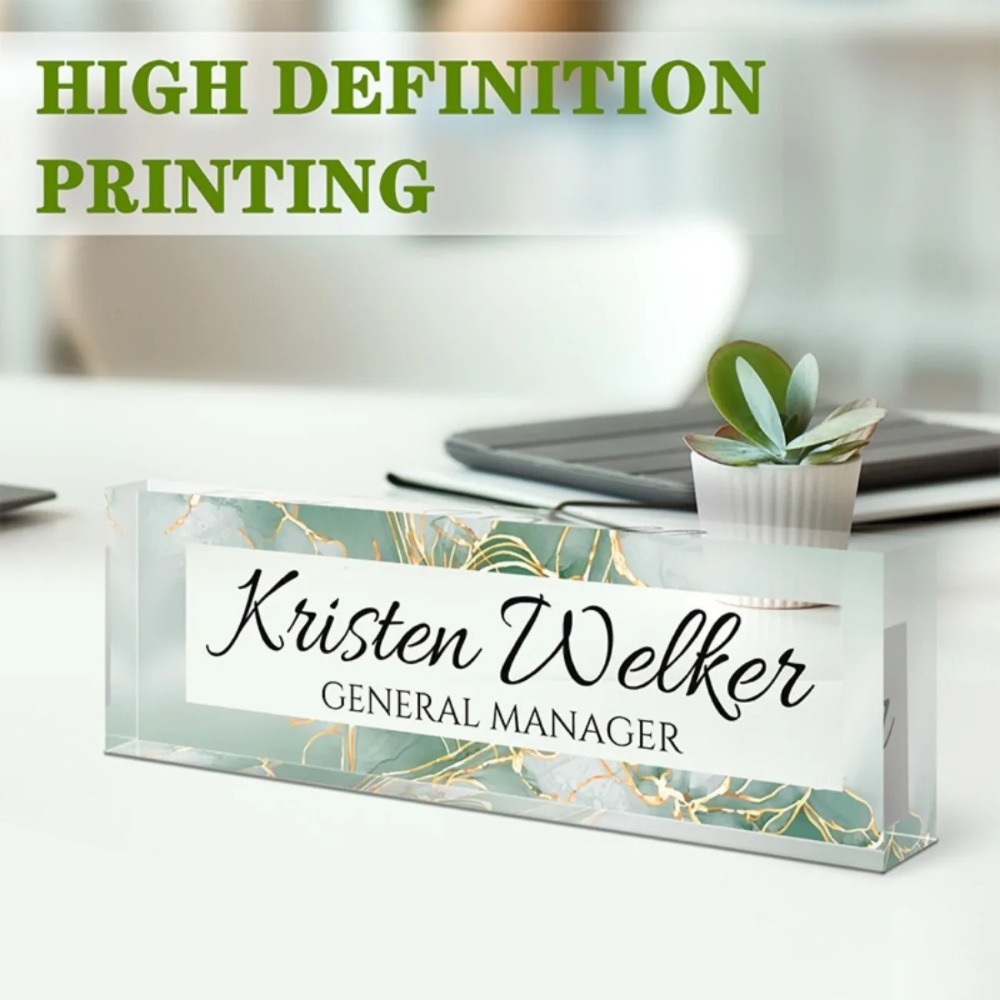 Custom Floral Acrylic Desk Nam - огляд і ціна Desk Name Plate