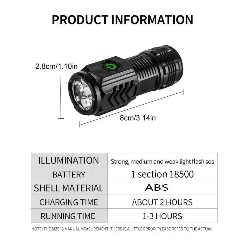 Mini 3 LED Flashlight With Pen - огляд і ціна Stationery Supply