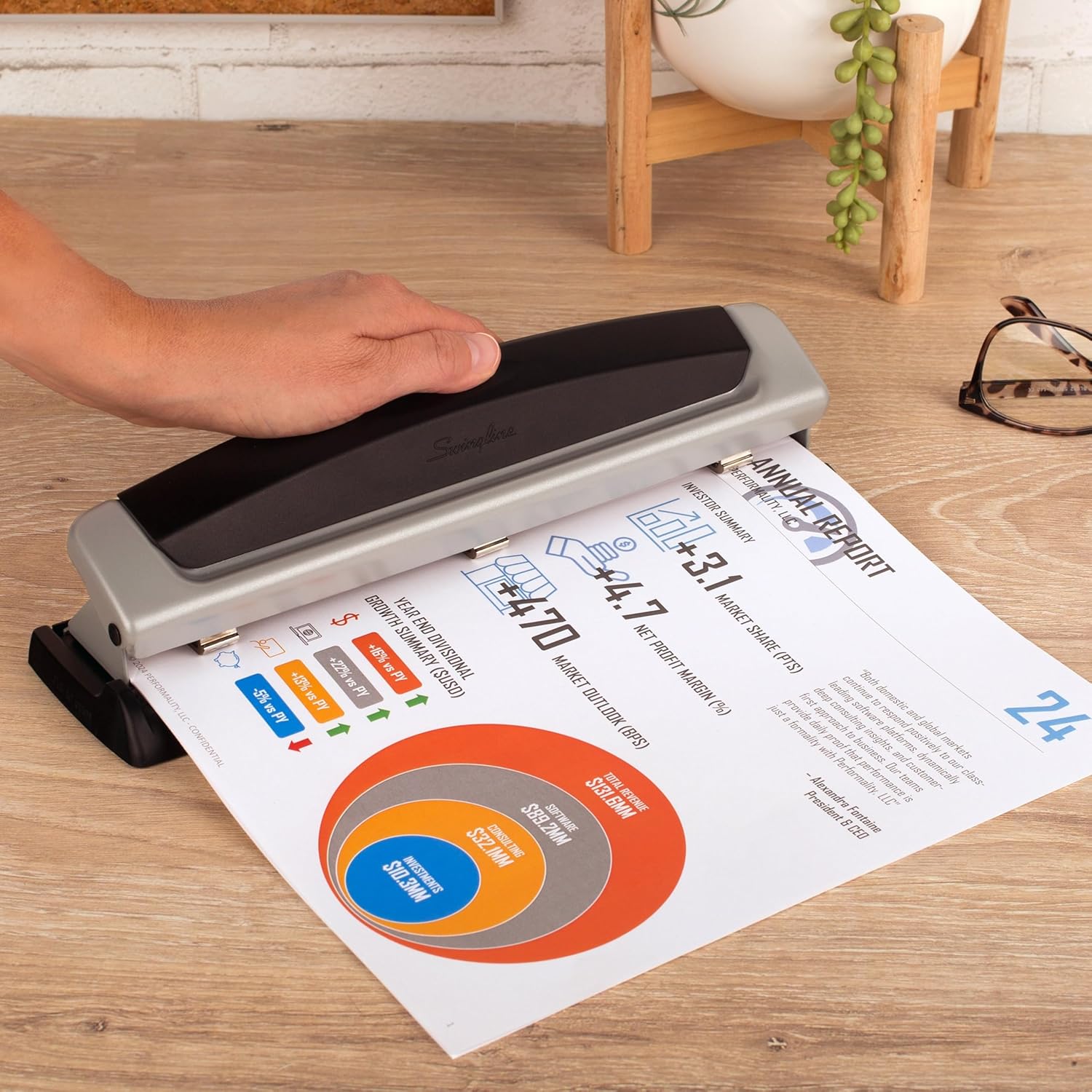3 Hole Punch, 10 Sheet Capacit - огляд і ціна Paper Punch 3 Hole