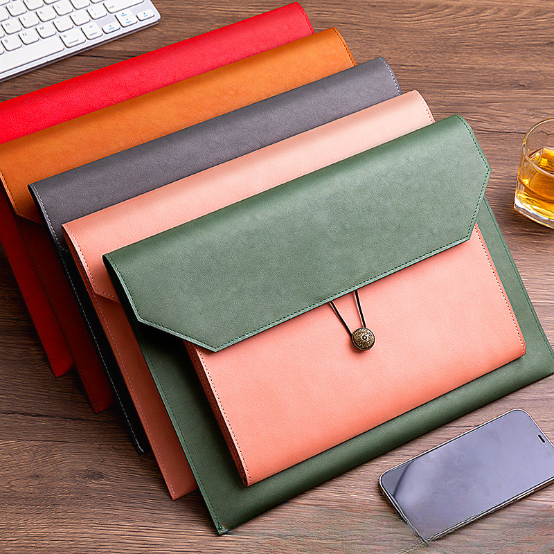 Leather File Bag A4 Paper File - огляд і ціна Portfolio Folder Zip