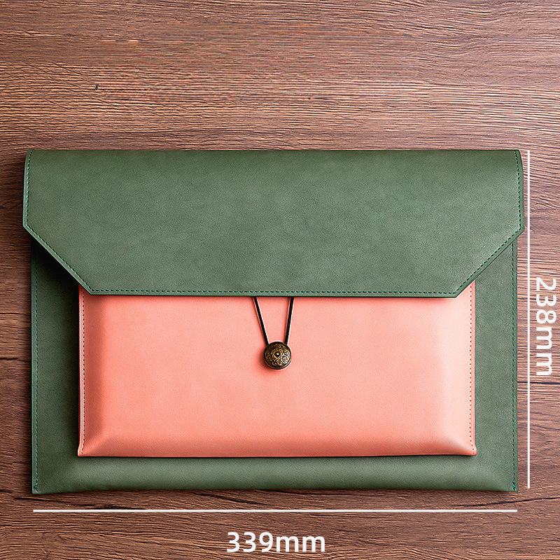 Leather File Bag A4 Paper File - огляд і ціна Portfolio Folder Zip