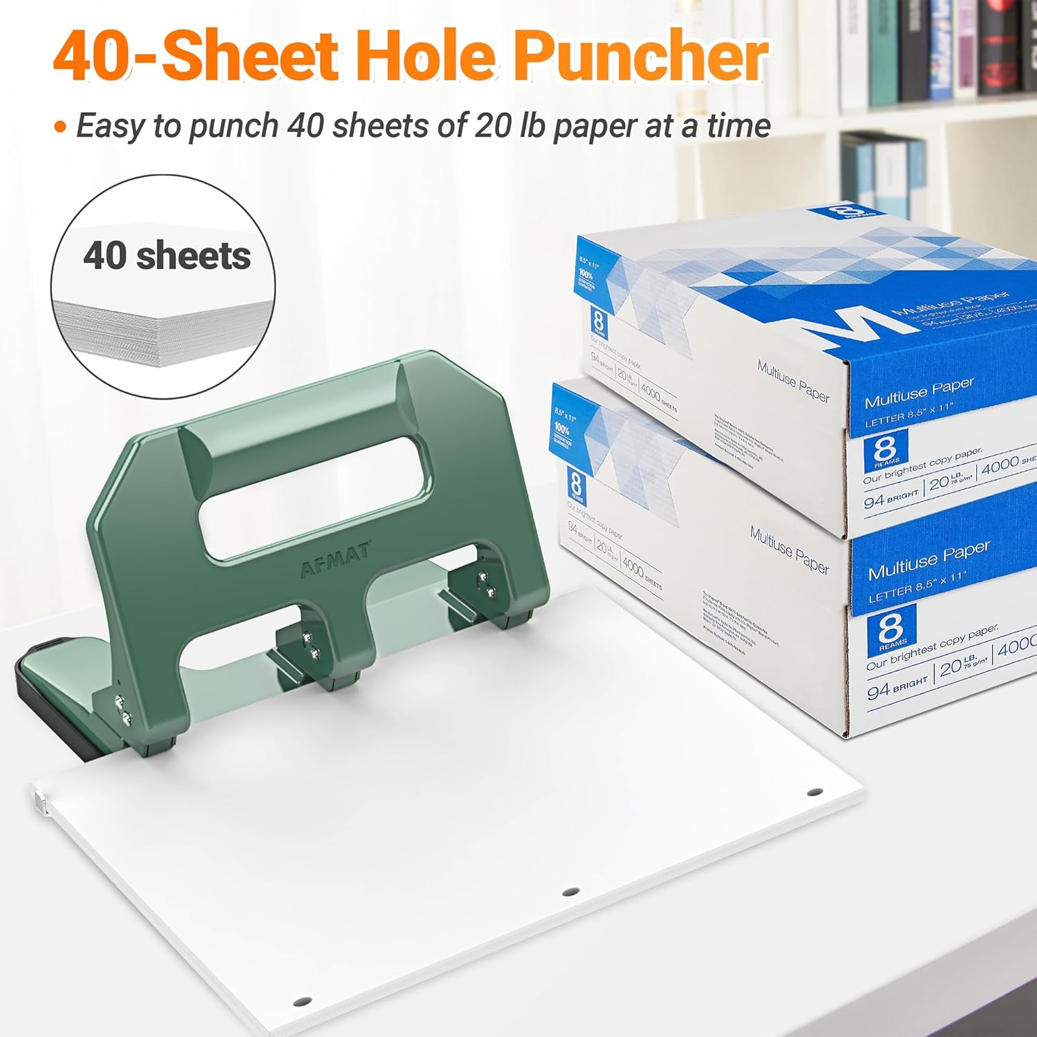 Heavy Duty 3 Hole Punch, 40-Sh - огляд і ціна Paper Punch 3 Hole
