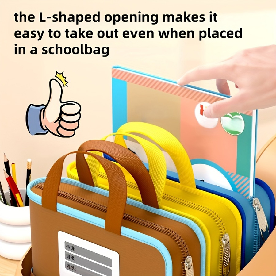 L-shaped A4 file bag, large op - огляд і ціна Portfolio Folder Zip
