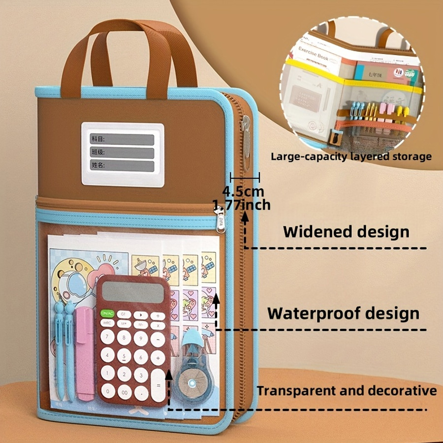 L-shaped A4 file bag, large op - огляд і ціна Portfolio Folder Zip