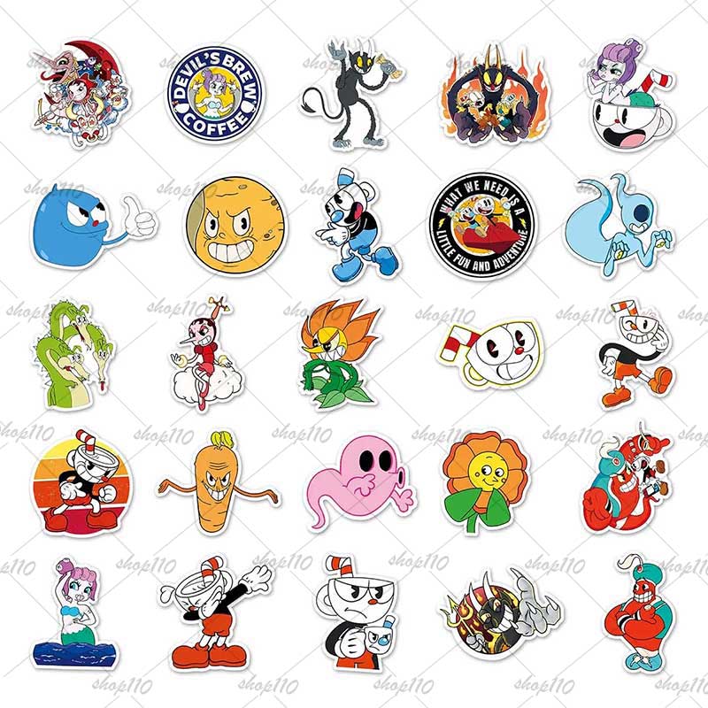 Cuphead Sticker Boy Game Gift  - огляд і ціна Memo Pad Sticky