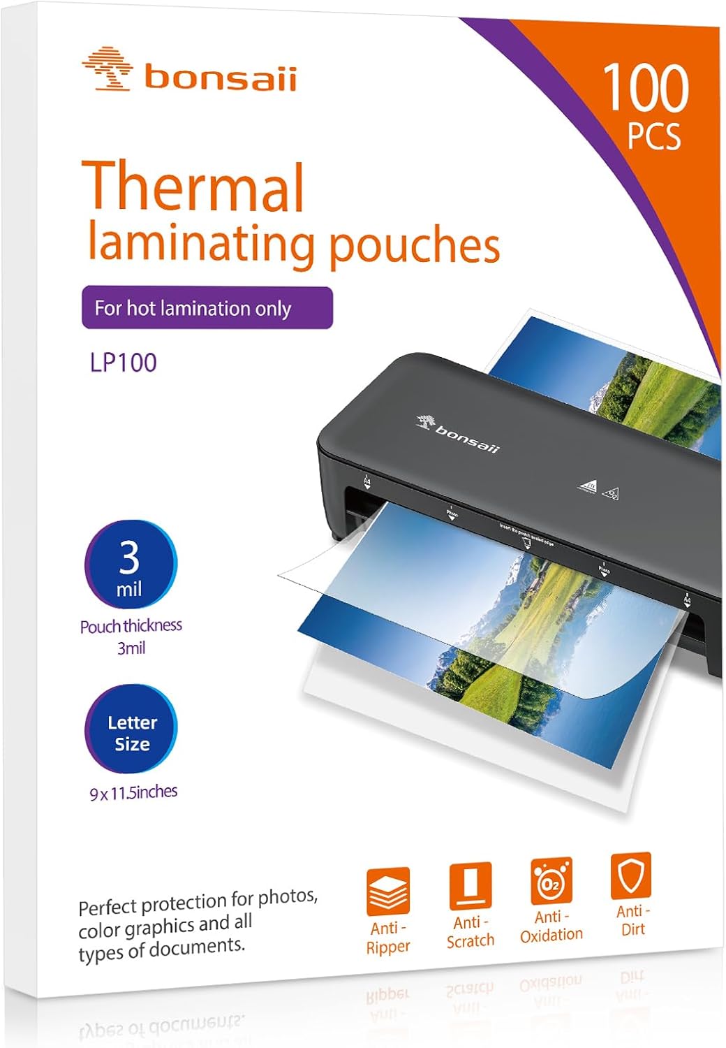 100 PCS 3mil Thermal Laminatin - огляд і ціна Document Laminator Pouch