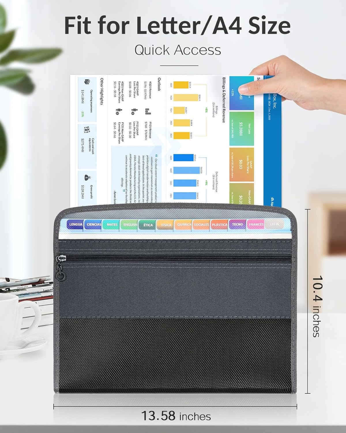 Accordion File Organizer with  - огляд і ціна Portfolio Folder Zip