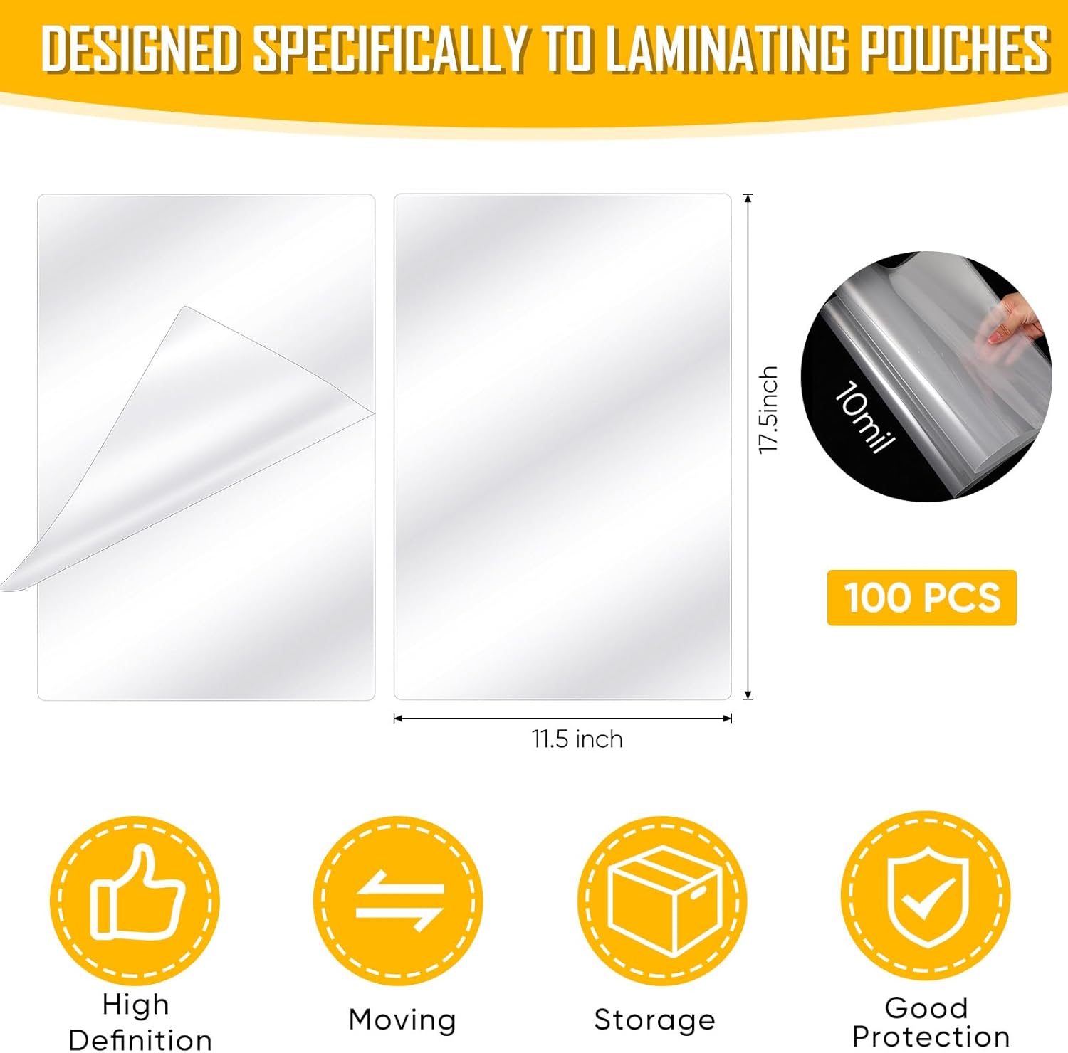 100 Pcs 10 Mil Thermal Laminat - огляд і ціна Document Laminator Pouch