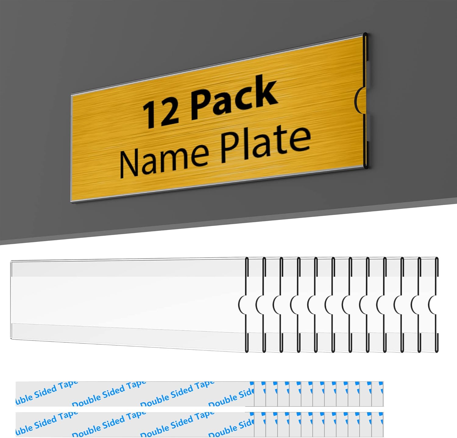 12 Pack Acrylic Desk Nameplate - огляд і ціна Desk Name Plate