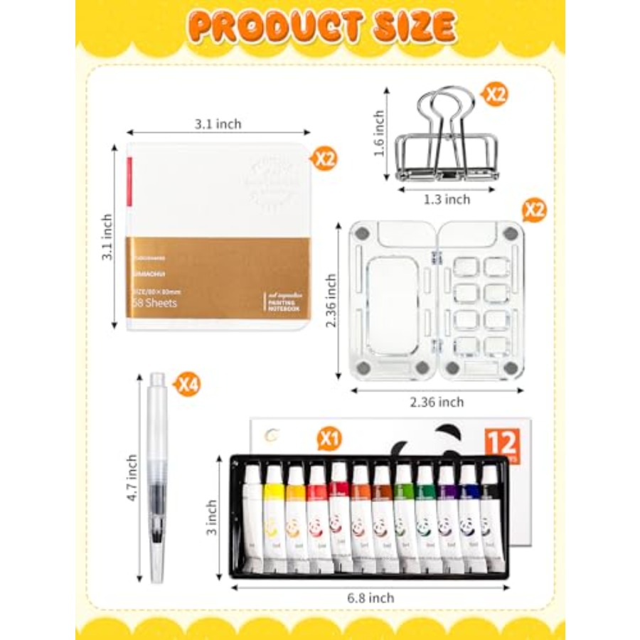Mini Watercolor Paint Set Trav - огляд і ціна Paperclip Magnetic Set