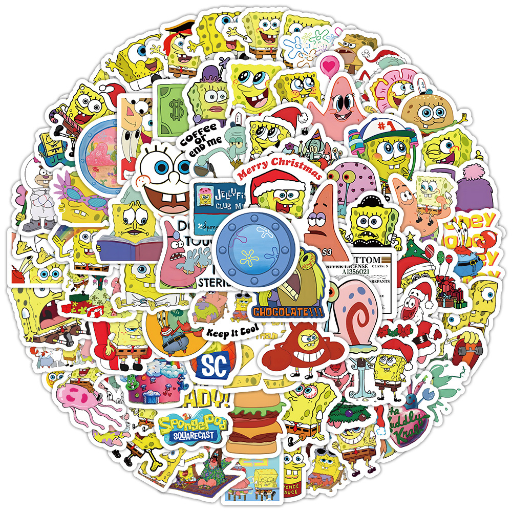 100pcs Kawaii SpongeBob Cartoo - огляд і ціна Memo Pad Sticky