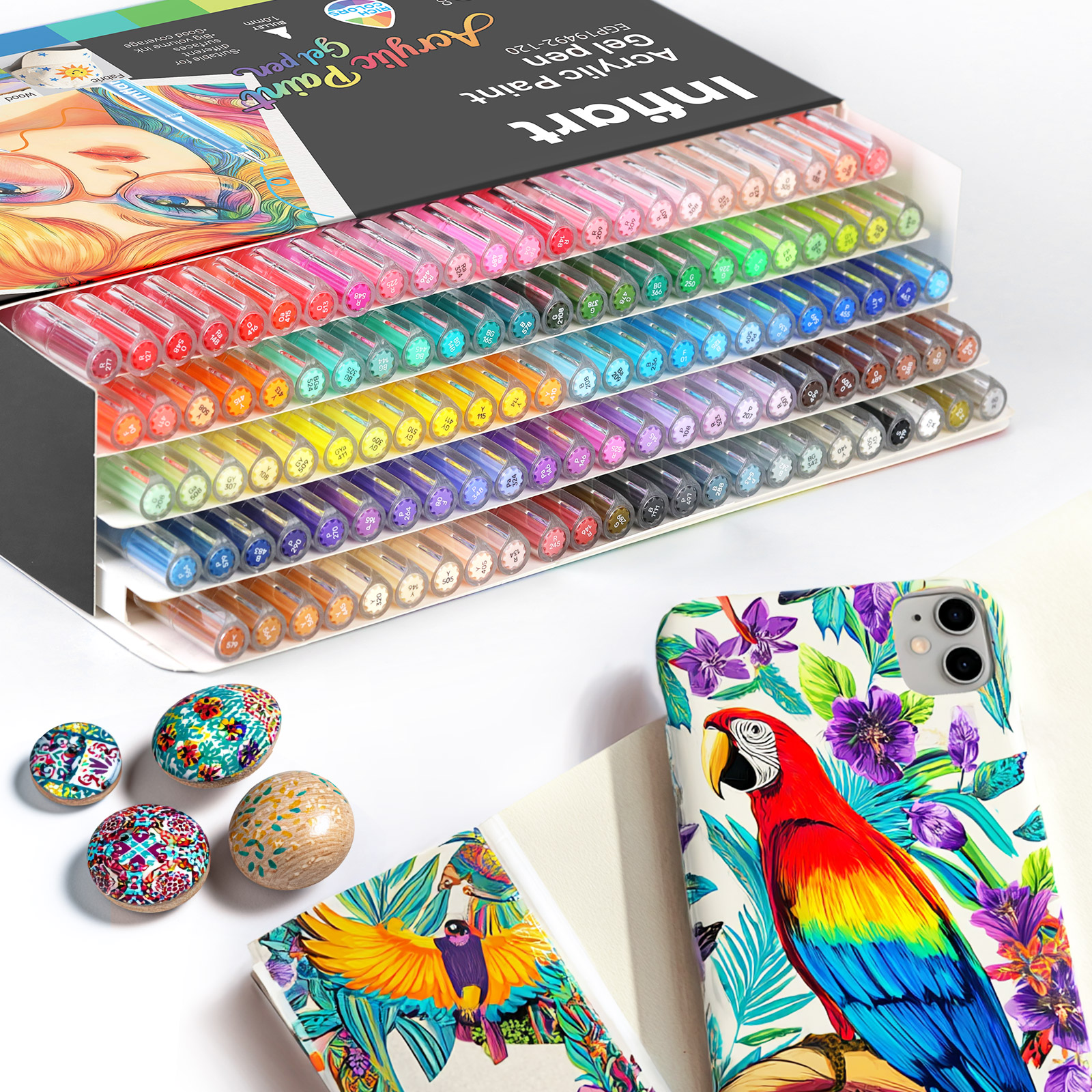 Acrylic Paint Gel Pens, Glitte - огляд і ціна Gel Ink Pen Set