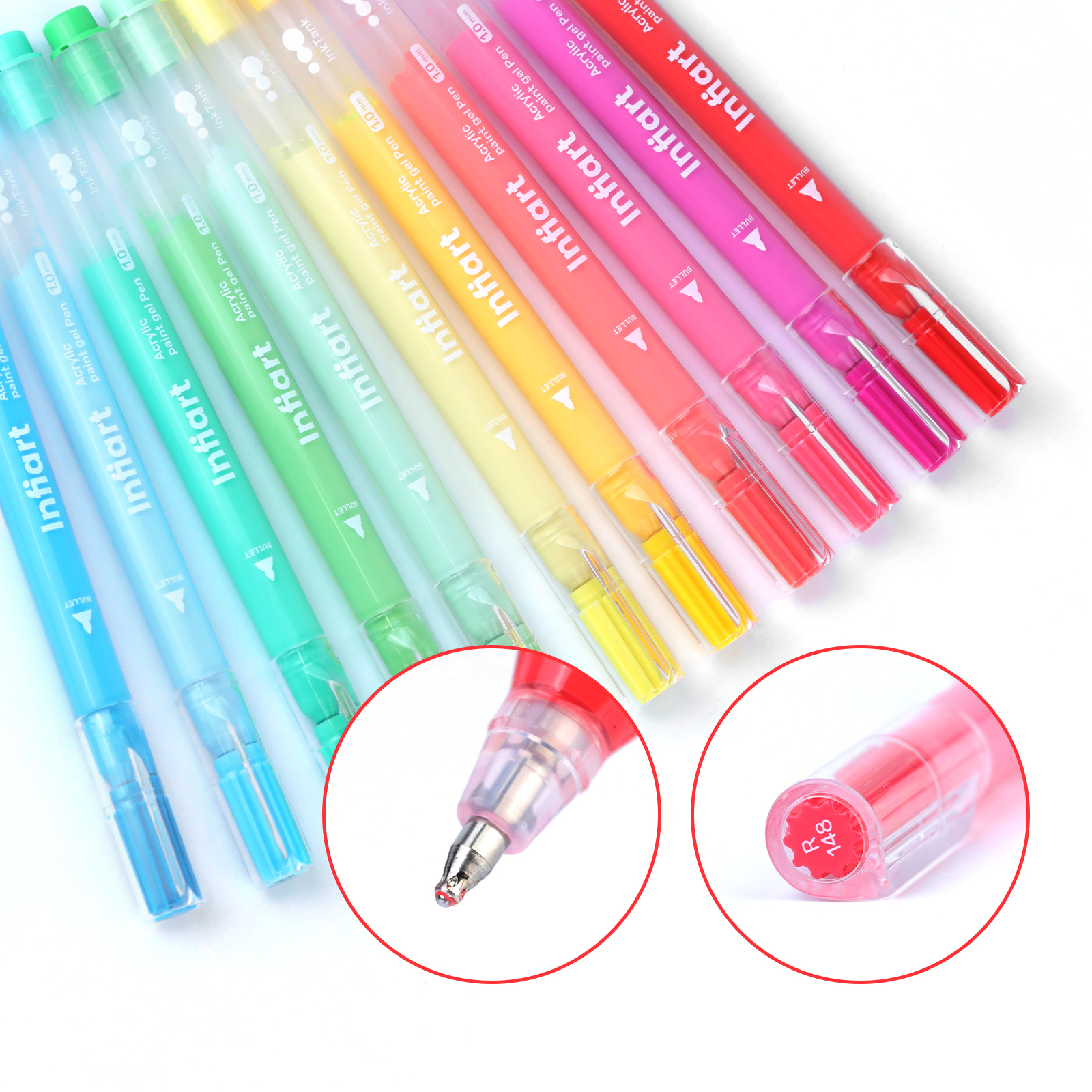 Acrylic Paint Gel Pens, Glitte - огляд і ціна Gel Ink Pen Set