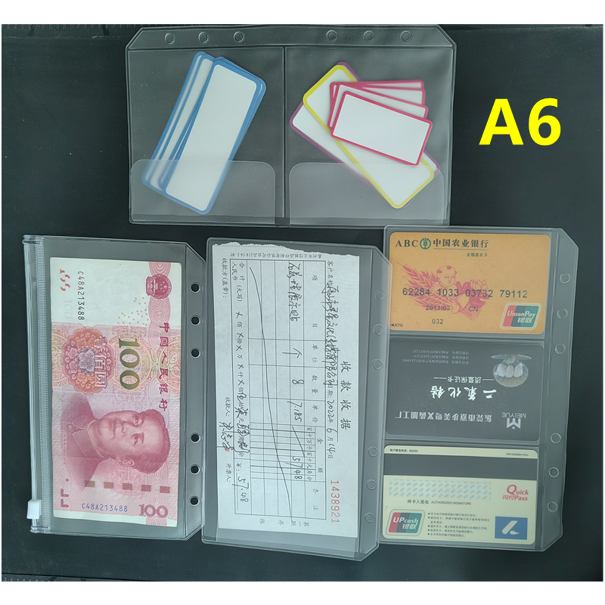A6 Binder Pockets 6 Holes Cash - огляд і ціна Portfolio Folder Zip