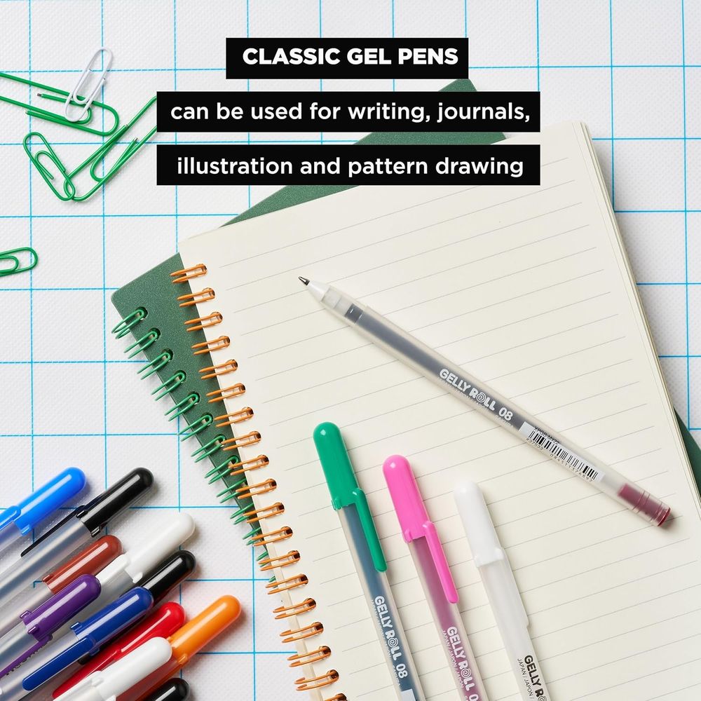 Gel Ink Pens Set - Assorted Si - огляд і ціна Gel Ink Pen Set