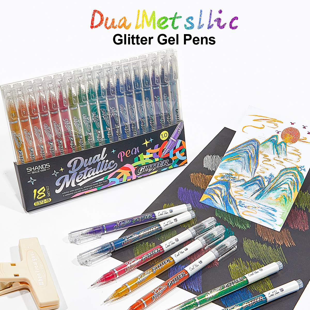 Sparkly Glitter Gel Pens Set 1 - огляд і ціна Gel Ink Pen Set
