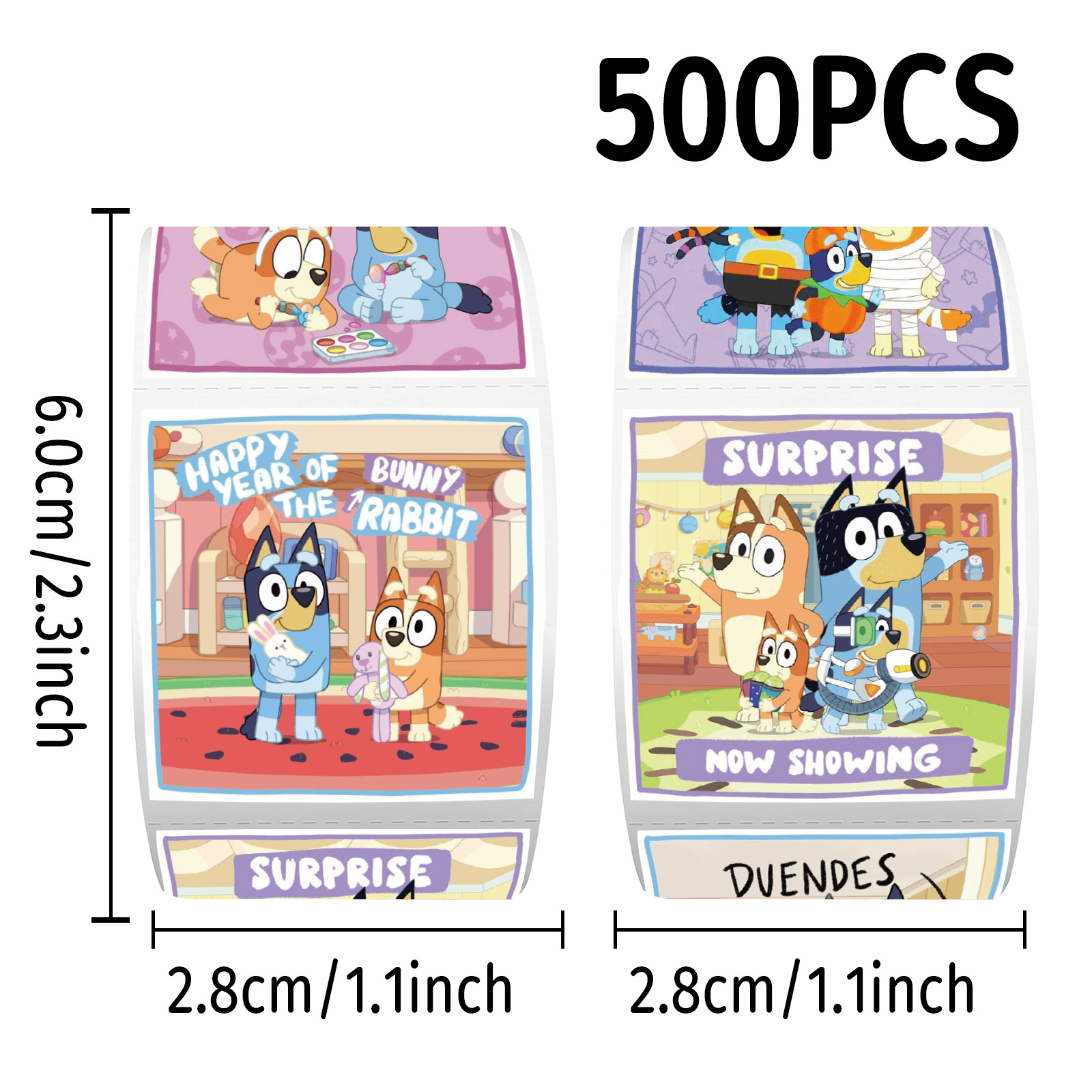 Wholesale 500Pcs/Roll Bluey St - огляд і ціна Memo Pad Sticky
