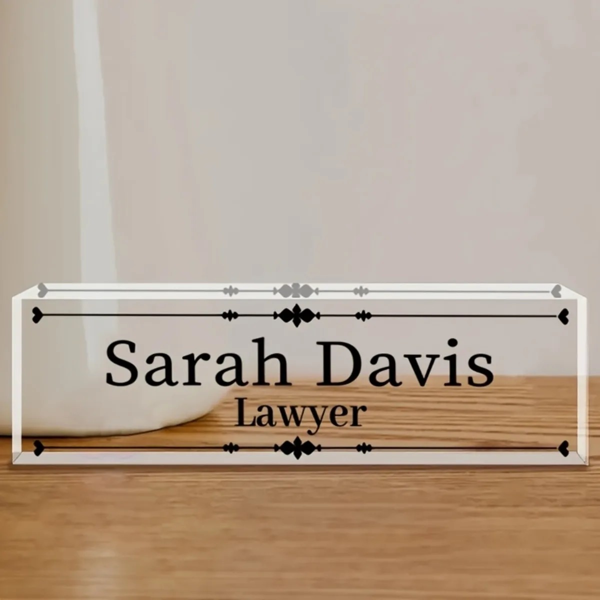 Customized 2D Flat Acrylic Des - огляд і ціна Desk Name Plate