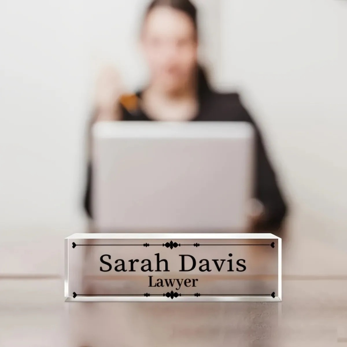Customized 2D Flat Acrylic Des - огляд і ціна Desk Name Plate