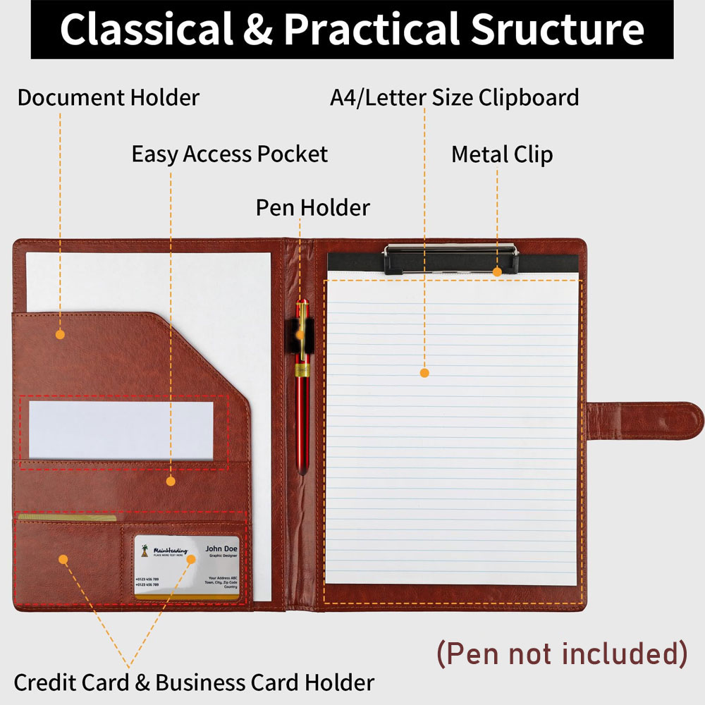 Multifunctional leather folder - огляд і ціна Portfolio Folder Zip
