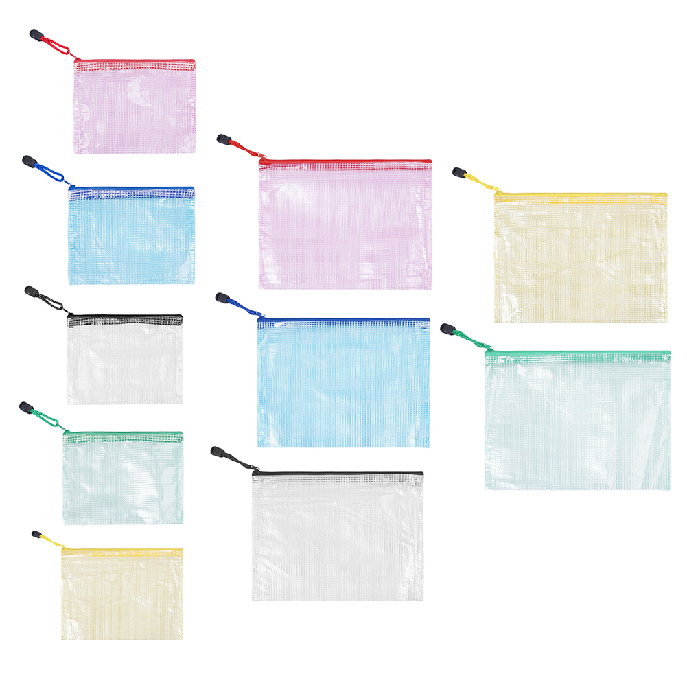 10Pcs Mesh Zipper Pouch A5 A6  - огляд і ціна Portfolio Folder Zip
