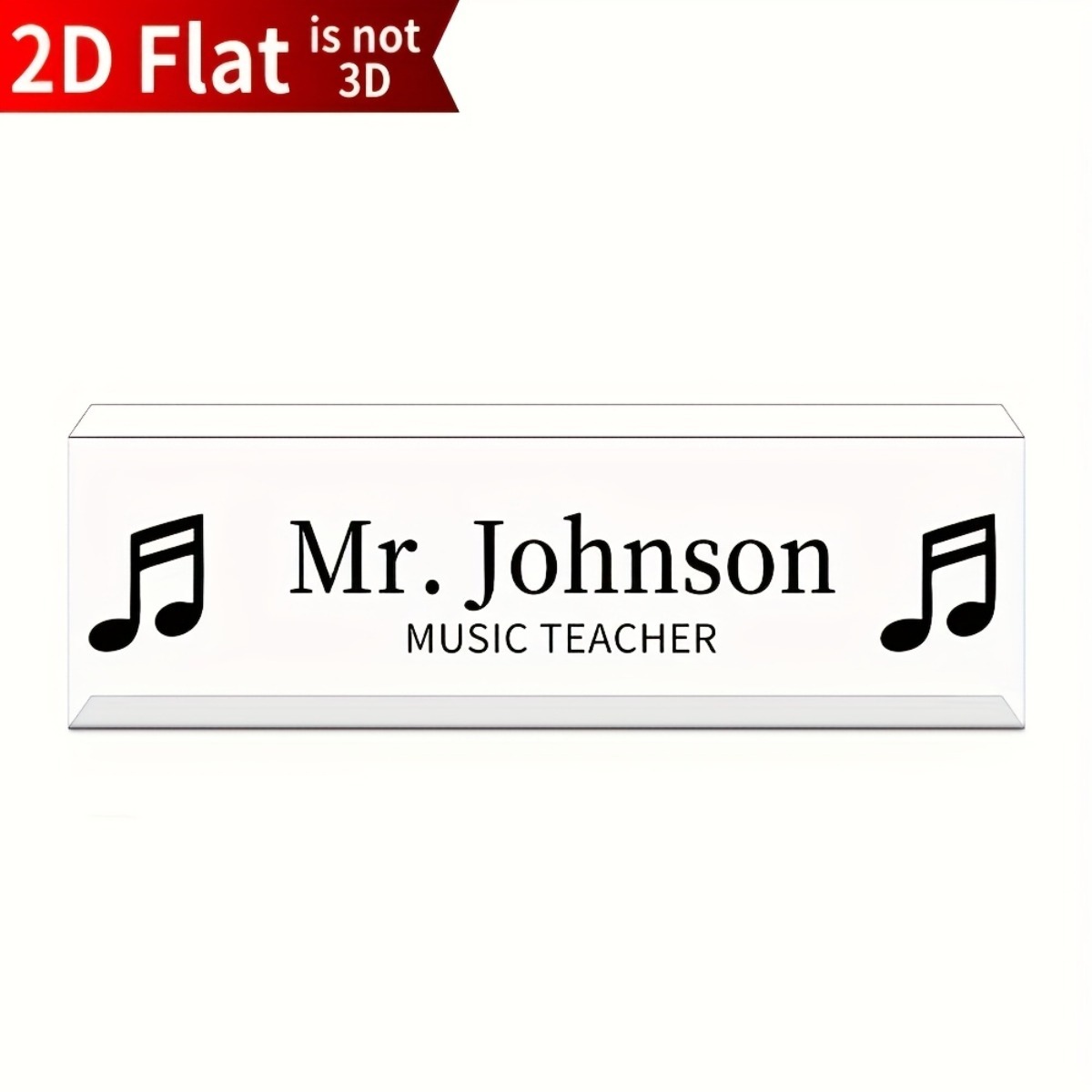 [2D Flat] Music Note Acrylic D - огляд і ціна Desk Name Plate