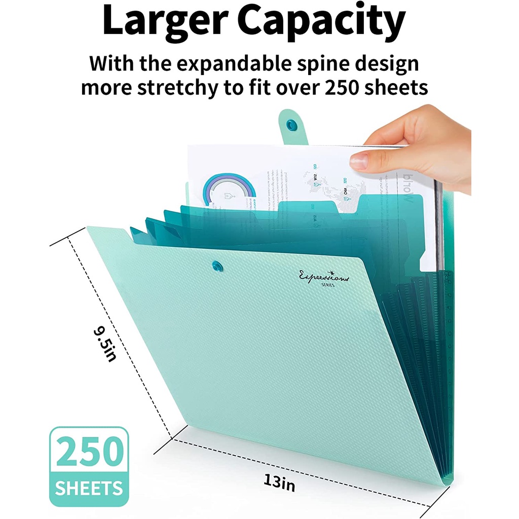 Expanding File Folder,5 Pocket - огляд і ціна Portfolio Folder Zip