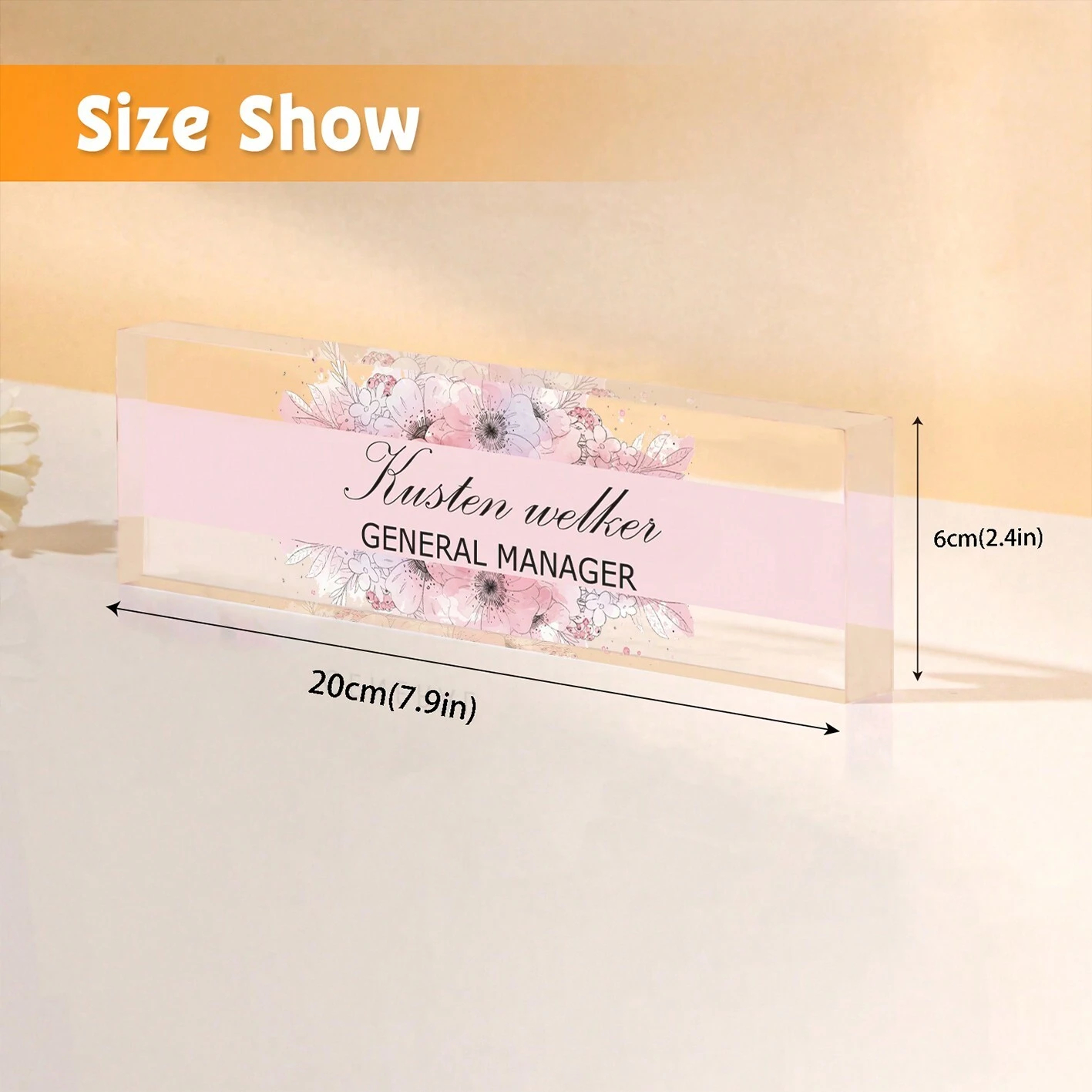 20*6CM Personalized Acrylic De - огляд і ціна Desk Name Plate