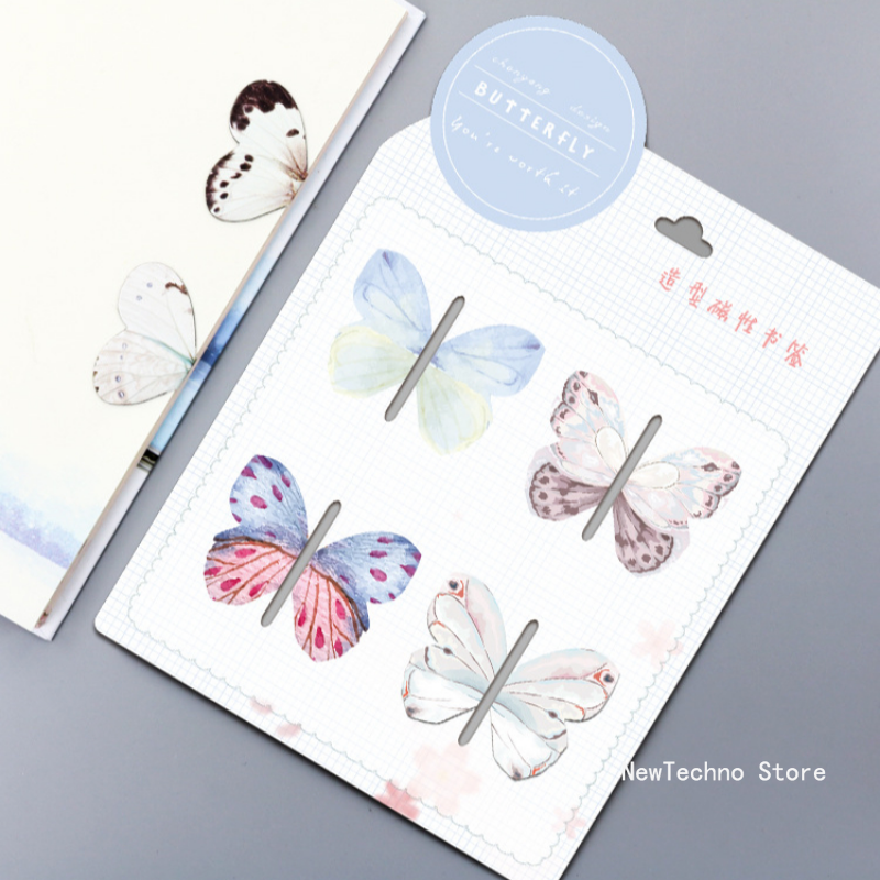 4pcs/Set Cartoon Butterfly Mag - огляд і ціна Paperclip Magnetic Set