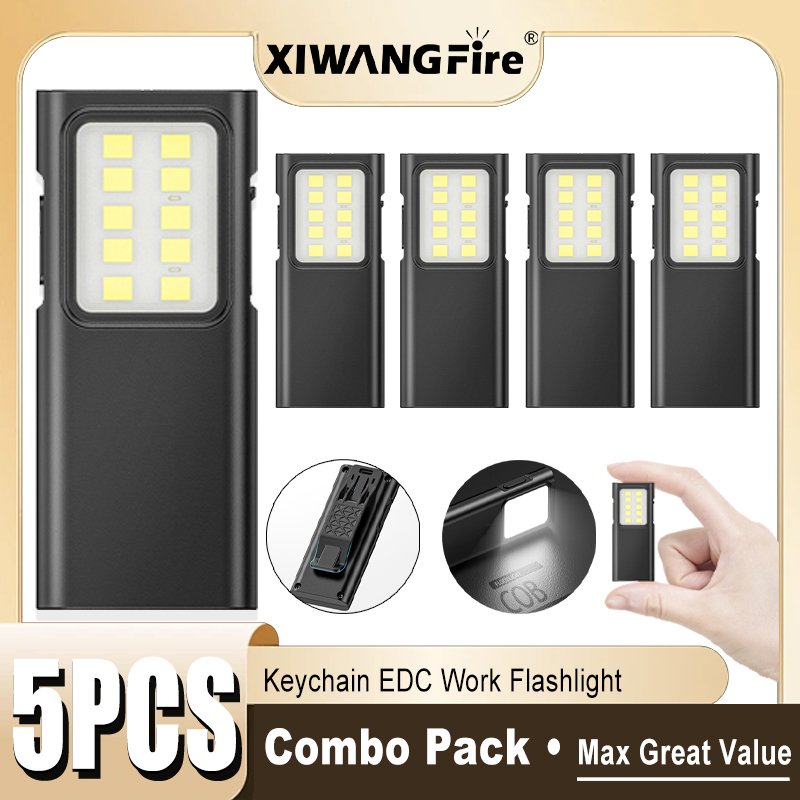 1-5PCS Rechargeable EDC Flashl - огляд і ціна Stationery Supply