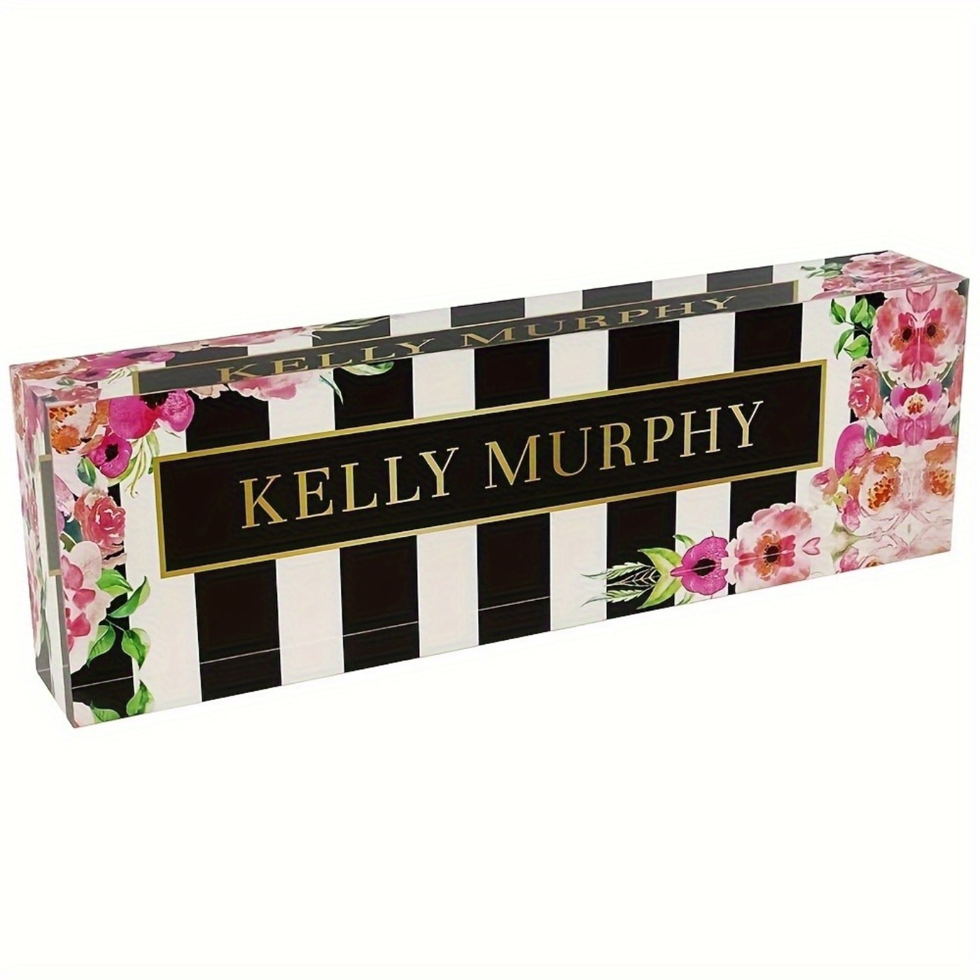 2D Flat Acrylic Nameplate, Flo - огляд і ціна Desk Name Plate