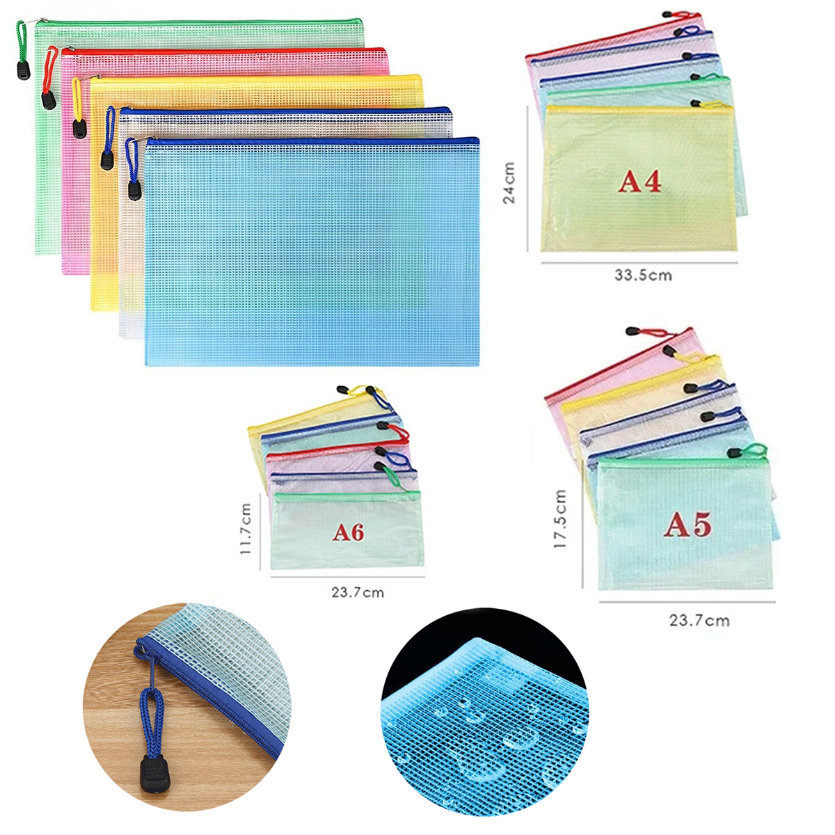 5PCS Stationery Storage Folder - огляд і ціна Portfolio Folder Zip