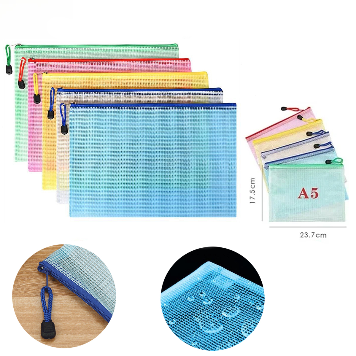 5PCS Stationery Storage Folder - огляд і ціна Portfolio Folder Zip