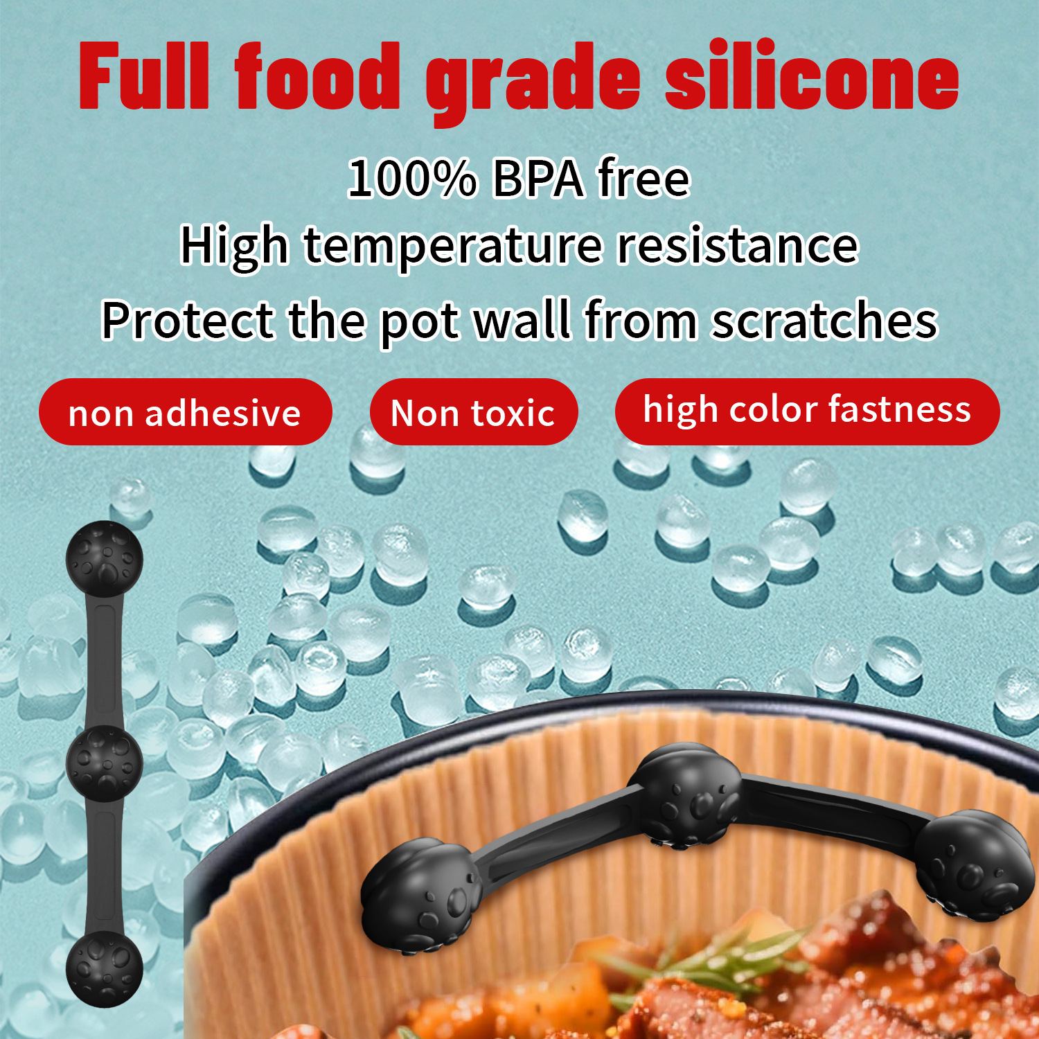 1/2sets Silicone Air Fryer Mag - огляд і ціна Paperclip Magnetic Set